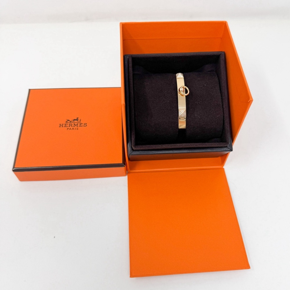Hermès Rose Gold Collier de chien bracelet, small model - Picture 8 of 8